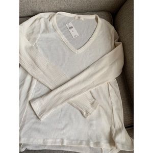 Long Sleeve V (Cream, Size XS)